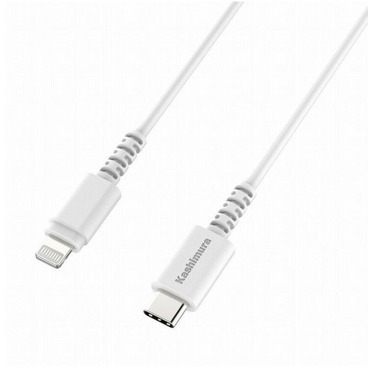 カシムラ USB充電&同期ケーブル 2m C-LN WH ホワイト KL-79【ポイント10倍】