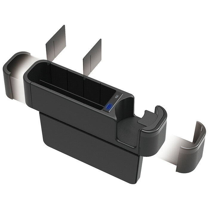 カシムラ シートサイド収納ポケット USB-A/C充電ポート ドリンクホルダー DC080【ポイント10倍】【送料無料】