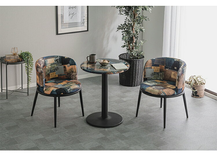 ダイニング3点セット テーブル チェア2脚 強化ガラス スチール おしゃれ 北欧 コンパクト 一人暮らし ダイニングセット 円卓 丸型 円形 ダイニング 新生活(代引不可)【送料無料】 [2]