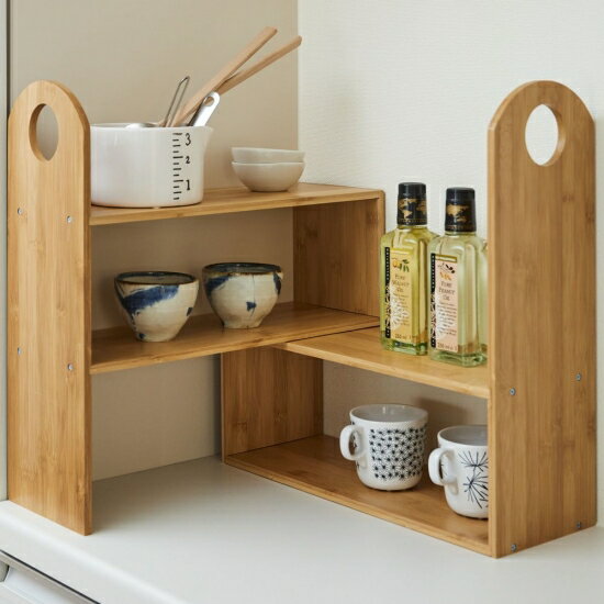 竹製 キッチン マルチ スパイスラック キッチンラック 組み換え自由 おしゃれ オシャレ(代引不可) ...