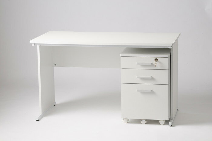 デスク パソコンデスク 幅100cm オフィスデスク 白 ホワイト 平デスク つくえ SOHO 木製 シンプル 机 会社 ワークデスク(代引不可)【送料無料】 [3]