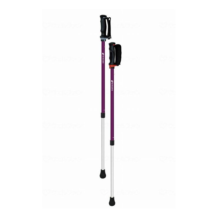 シナノ あんしん2本杖 パープル【送料無料】
