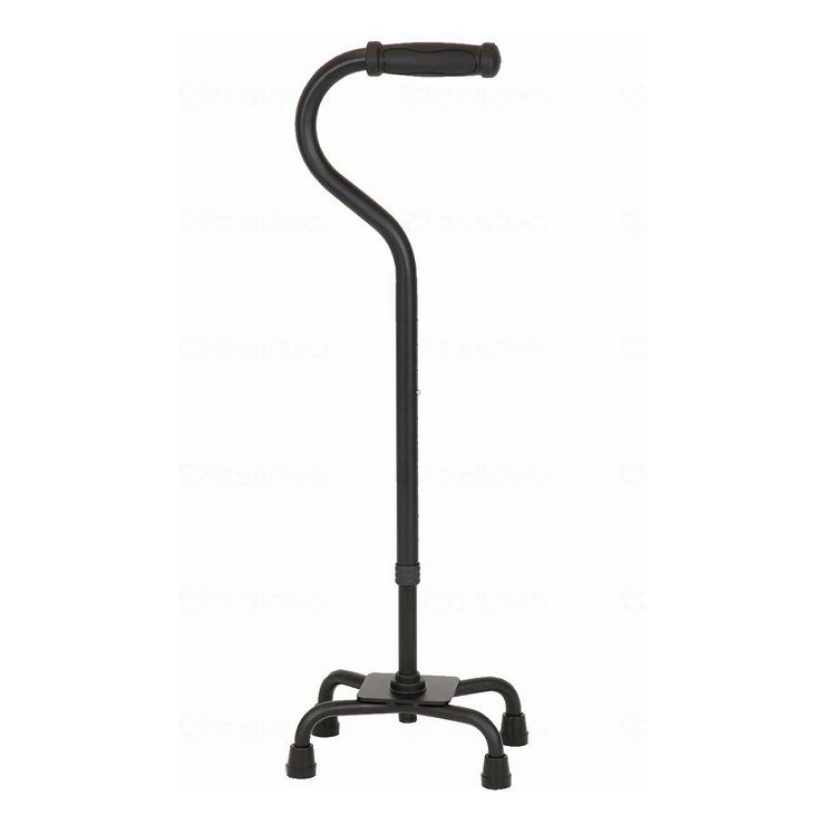 ウェルファン 夢ライフ 4点ステッキ ブラック【送料無料】