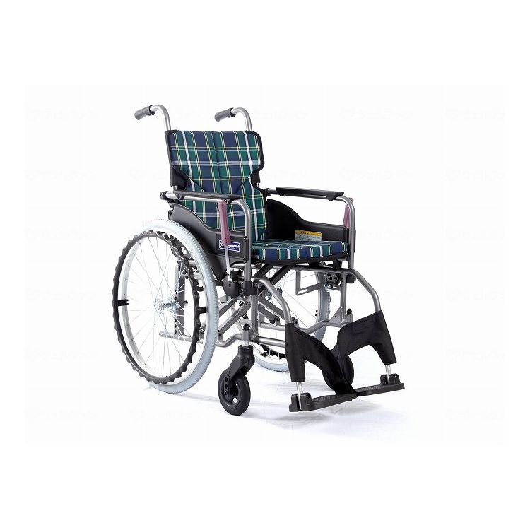 カワムラサイクル モダンAstyle 背固定自走用 KMD A22 40S H 緑チェック(A9) 座幅40 前座45cm KMD-A22-40S-H(代引不可)【送料無料】