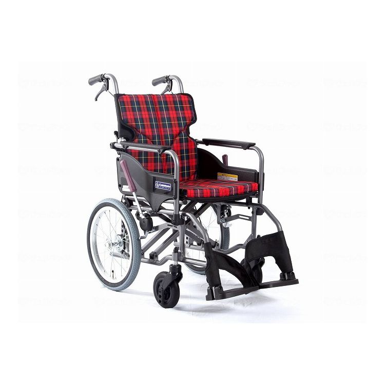 カワムラサイクル モダンAstyle 背折れ介助用 KMD A16 40 SH 赤チェック(A10) 座幅40 前座47cm KMD-A16-40-SH(代引不可)【送料無料】