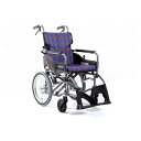 カワムラサイクル モダンAstyle 背折れ介助用 KMD-A16-42-SH 紫チェック(A11) 座幅42-前座47cm 車いす 車椅子 車イス キャリー 車 移動 介護 補助(代引不可)【送料無料】(4)