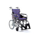 カワムラサイクル モダンAstyle 背折れ介助用 KMD-A16-42-M 紫チェック(A11) 座幅42-前座43cm 車いす 車椅子 車イス キャリー 車 移動 介護 補助(代引不可)【送料無料】