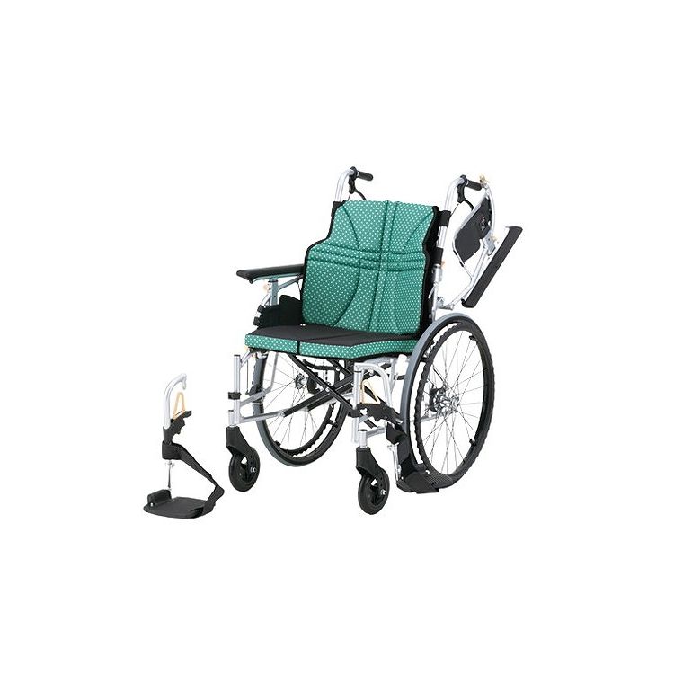 【商品説明】多機能自走用でシート幅45cm。座面高調節式。○すわりごこちをらくらく体感。調整なしでそのまま座って、快適姿勢。バックサポートはヒップを包み込むように支え、腹部が圧迫されない快適姿勢をサポートします。シートの調整をしなくても、自然な姿勢でリラックスした乗車が実現できます。○みんなにやさしく、使いやすい機能が充実。スリム＆コンパクトで家屋内でも使いやすく。移乗のしやすいフロントワイド形状、軽い力で制動できる介助ブレーキなど、たくさんの快適機能をつめこみました。※ノーパンクタイヤ「エアリー」変更不可○耐荷重：100kg【材質】材質：アルミ【規格詳細】○サイズ：幅63×奥行99×高さ92〜96cm○折りたたみ時：幅34×奥行97×高さ65〜69cm○シート幅：45cm○前座高：42、44、46cm14.8kg（座クッション含まず）【代引きについて】こちらの商品は、代引きでの出荷は受け付けておりません。【送料について】北海道、沖縄、離島は送料を頂きます。