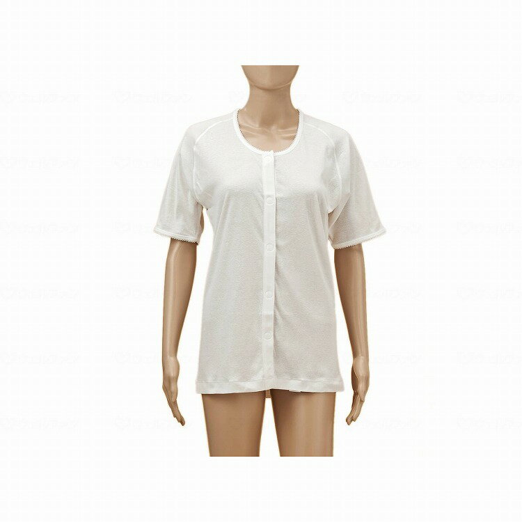 神戸生絲 ひば前開き5分袖 ラグラン袖 婦人用 オフホワイト M 921113_720_M(代引不可)