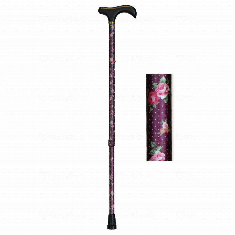 落ち着いた上品な花柄です。木製グリップで握りやすい。材質○握り：木製○支柱：アルミ規格：1本規格詳細○サイズ：長さ72〜95cm（2.5cmピッチ10段階）○グリップ長さ：12cm○パイプ径：（手元）19mm、（杖先）16mm生産国：台湾メーカー：瀬川商店※メーカーの都合によりパッケージ、内容等が変更される場合がございます。当店はメーカーコード（JANコード）で管理をしている為それに伴う返品、返金等の対応は受け付けておりませんのでご了承の上お買い求めください。【代引きについて】こちらの商品は、代引きでの出荷は受け付けておりません。【送料について】北海道、四国、九州は別途送料を頂きます。【配送について】沖縄、離島は配送できません。予めご了承ください。