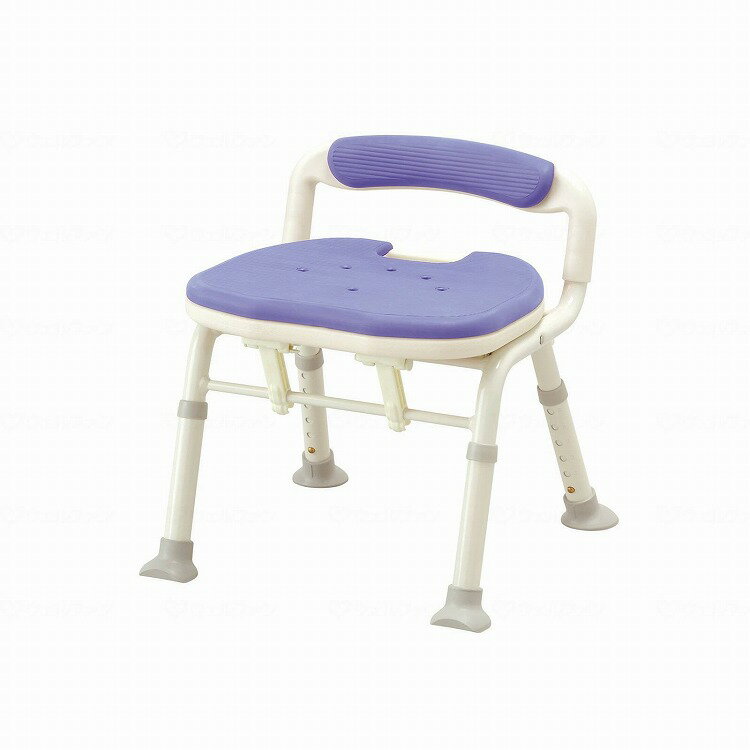 アロン化成 コンパクト折りたたみシャワーベンチIC 骨盤サポートタイプ ブルー(代引不可)【送料無料】