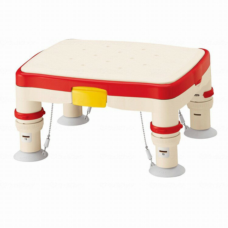 アロン化成 高さ調節付浴槽台R 滑り止めシート レッド(代引不可)【送料無料】