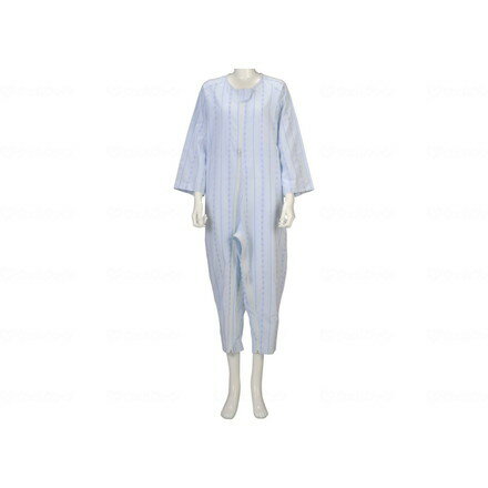 竹虎 ソフトケアねまき 両開きファスナー 薄手 ブルー M 105893(代引不可)【送料無料】