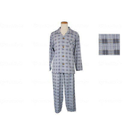 羽衣綿業 紳士 やすらぎパジャマ ブルー L 7801(代引不可)【送料無料】