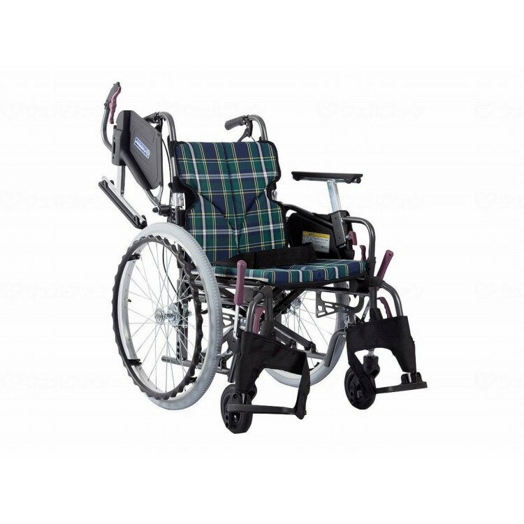 カワムラサイクル モダンCstyle 自走用 22インチ中・高床/緑チェック(A9)/座幅40-前座43cm(代引不可)【ポイント10倍】【送料無料】