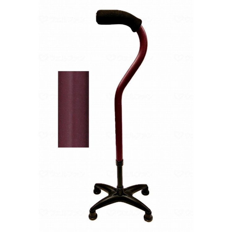 フジホーム マグネシウム四点杖Neo/バーガンディ/-(代引不可)【ポイント10倍】【送料無料】