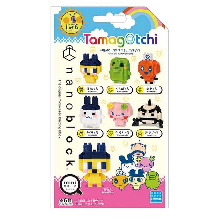 1996年に発売し大ブームを巻き起こしたデジタルペット「たまごっち」のキャラクターたちがミニナノシリーズになって新登場！！■「ミニナノ」はブラインドパッケージで展開するちっちゃくてカワイイ、ナノブロックのミニコレクタブルライン。■まめっち、くちぱっち、みみっち、めめっち、ふらわっち、おやじっちの計6種がラインナップ。■1BOX6個入りのブラインドパッケージ仕様。BOX購入で全6種コンプリート。■｢NBCC_237 初代たまごっち (白)｣「NBCC_238 初代たまごっち (ブルー)」も同時発売。【送料について】北海道、沖縄、離島は送料を頂きます。