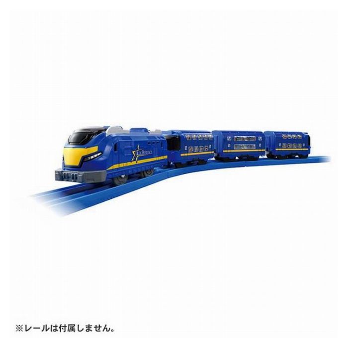 プラレール鉄道の中でNo．1の移動距離を誇り、都市と遠方の旅行先を結ぶ寝台特急車両です。長距離移動と青いボディ色から「ブルーディスタンス」と名付けられています。多くの客車をけん引できる長距離編成車両で足をのばしてくつろげる客室やレストラン、さらには大浴場もついています。【商品仕様】対象年齢：3歳〜パッケージ形状：箱安全基準：ST生産国：タイランドパッケージサイズ：幅70×高410×奥40mm【権利表記】(C) TOMY【送料について】北海道、沖縄、離島は送料を頂きます。