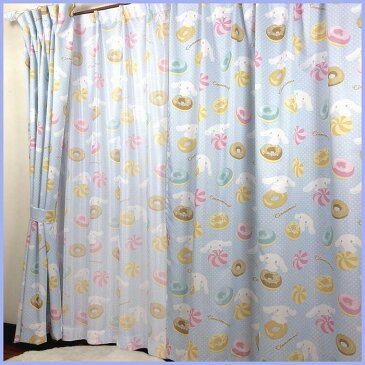 Sanrio サンリオ キャラクター シナモンロール カーテン 子供部屋 カーテン ミラーレースカーテン4枚セット 100×178cm(4枚組)(代引不可)【ポイント10倍】【送料無料】【smtb-f】