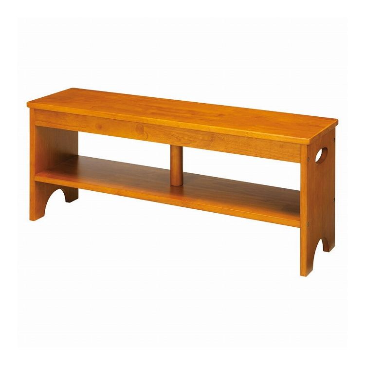 天然木玄関ベンチ NK-7410BR(代引不可)【ポイント10倍】【送料無料】