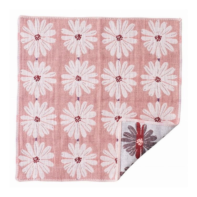 Pocchi 3重ガーゼハンカチ 白い花 PC-022(代引不可)【ポイント10倍】