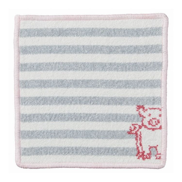 Grece 越後織技シェニール織コパンミニタオルハンカチ ブタ CNT01671B(代引不可)【ポイント10倍】