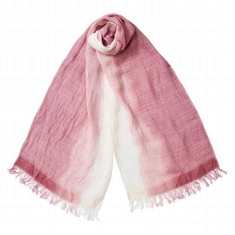 For Women - 天然草木染 さつき織ウールコットンマフラー KSU04241PL パープル(代引不可)【ポイント10倍】【送料無料】