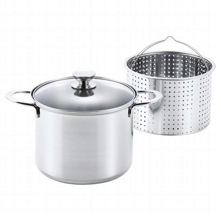 ルチェンテ IH対応パスタポット20cm LU-20P(代引不可)【ポイント10倍】【送料無料】