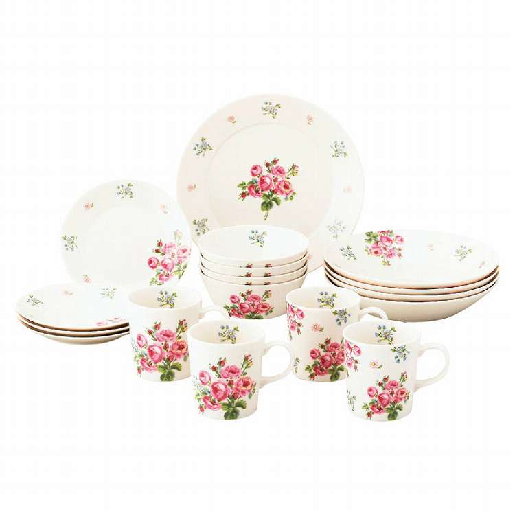 ローラ アシュレイ Bunched Roses 17ピースホームセット LA40-221-17(代引不可)【ポイント10倍】【送料無料】(3)