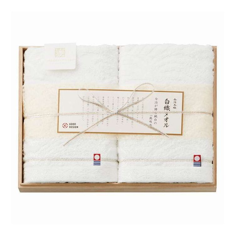 【商品詳細】高吸水と白さ際立つ細部へのこだわりを追求した「今治本晒」。今治の自然の美からとったデザインを高い技術で表現しました。内容:フェイスタオル（約330×750mm）×2原産国:日本【代引きについて】こちらの商品は、代引きでの出荷は受け付けておりません。【送料について】北海道、沖縄、離島は送料を頂きます。