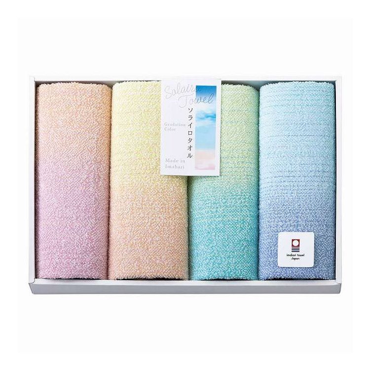 Other - Solairo Towel ソライロタオル 今治産タオル フェイスタオル4P SO4064 プレゼント ギフト お祝い(代引不可)【送料無料】【ポイント10倍】