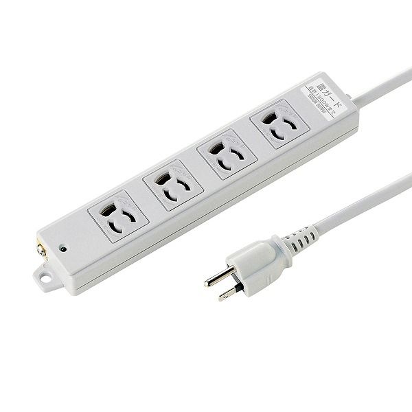 サンワサプライ 工事物件雷ガードタップ(3P抜け止め・マグネット付・4個口・3m) TAP-K4SP-3(代引不可)【送料無料】