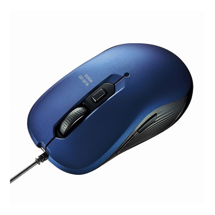 Trackball - 有線ブルーLEDマウス MA-BL114BL(代引不可)
