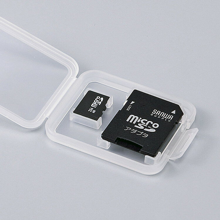 サンワサプライ メモリーカードクリアケース microSDカード用・6個セット FC-MMC10...