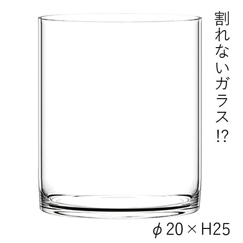 ハンマーグラス 割れない ガラス ポリカーボネート PVシリンダー φ20xH25 花材 花器【送料無料】