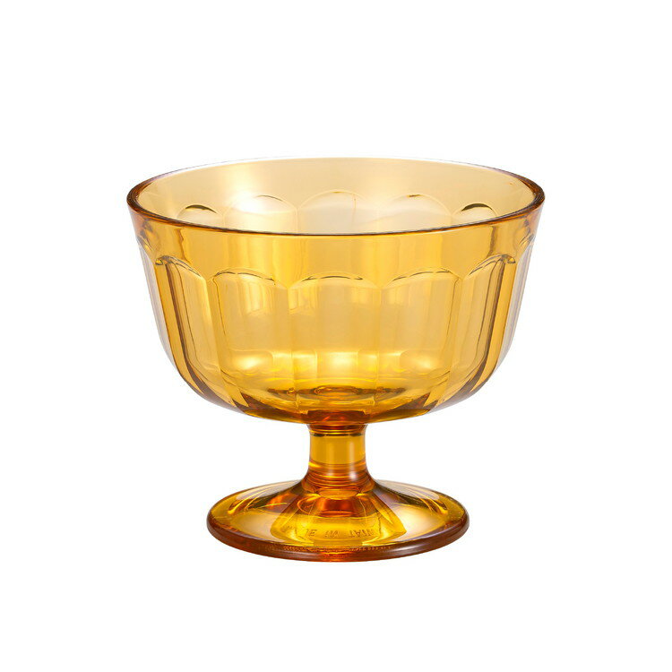 レトログラス スイーツカップ ブラウン 樹脂製 割れにくい ガラスのような透明感 食卓 シービージャパン