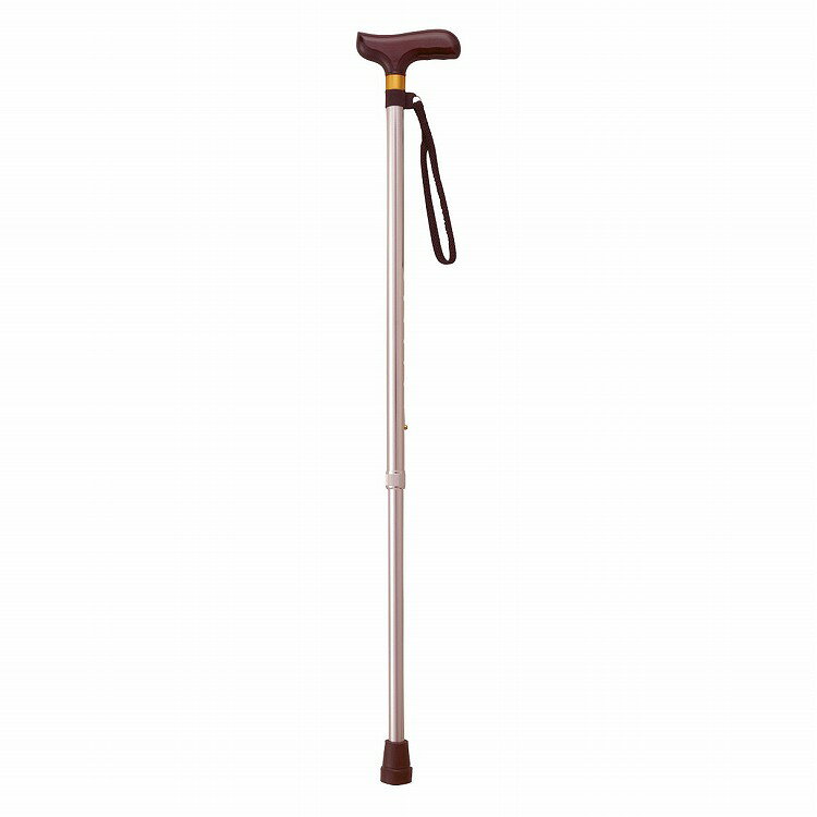 【商品説明】定番カラーの伸縮式。カラー：ライトブラウン製品サイズ：長さ=680〜910mm、パイプ径=φ22/19mm本体重量：360g材質：本体=アルミ、グリップ=木個装入数：1本原産国または製造国中華民国(台湾)使用期限無【送料について】北海道、沖縄、離島は送料を頂きます。