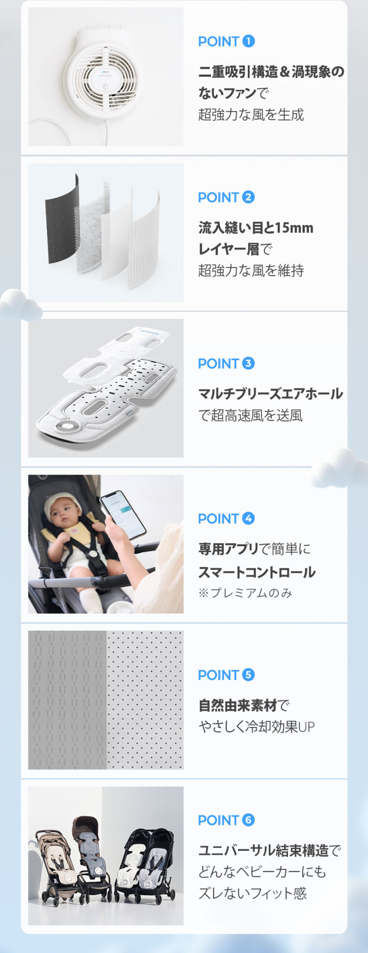 AIRMON(R)公式 ベビーカーシート AIRMON2 STANDARD PREMIUM 2025 最新版 ファン付...