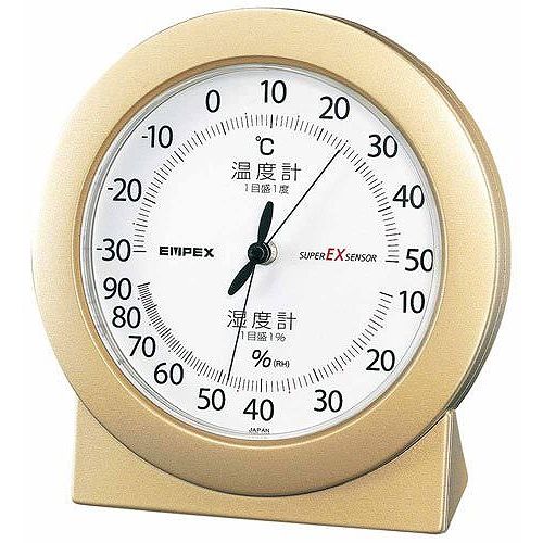 EMPEX (エンペックス) 温度・湿度計 スーパーEX高品質 温度・湿度計 卓上用 EX-2768 シャンパンゴールド EMPEX (エンペックス) 温度・湿度計 スーパーEX高品質 温度・湿度計 卓上用 EX-2768 シャンパンゴールド