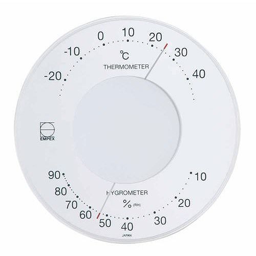 EMPEX (エンペックス) 温度・湿度計 セレナ 温度・湿度計 壁掛用 LV-4303 ホワイト EMPEX (エンペックス) 温度・湿度計 セレナ 温度・湿度計 壁掛用 LV-4303 ホワイト