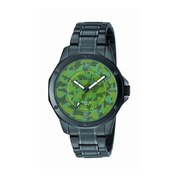 オレオール AUREOLE SW-571M-5 グレー迷彩 腕時計 時計 ウォッチ おしゃれ かわいい【ポイント10倍】【..