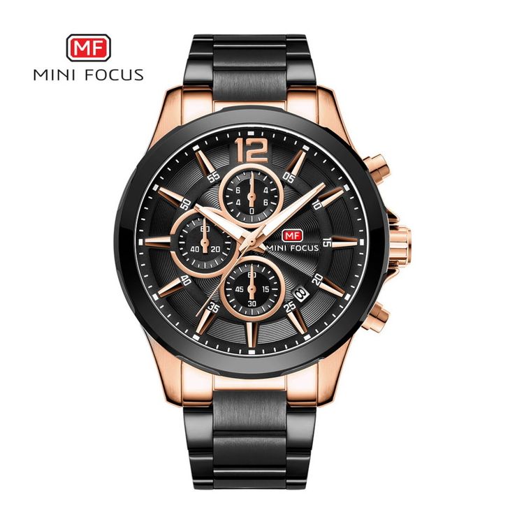 【商品説明】高品質・デザインにこだわったリーズナブルで人気の腕時計。ビジネスやレジャーなど機会を問わずたくさんの場面でご着用いただけます。ムーブメント：クォーツ(電池式)付属品：純正ケース・取扱説明書 ・保証カードサイズ：文字盤直径：約45mm (リューズ除く)文字盤厚さ：約12.5mmベルト幅：約22mm時計全長：約220mm重さ：約152gケース素材：ステンレス【送料について】北海道、沖縄、離島は送料を頂きます。MINI FOCUS 0198GゴールドMINI FOCUS 0218Gブルーブラックシルバーブラック×ブラックゴールド×ゴールドゴールド×ブラックMINI FOCUS 0237Gブラック×ブラックブラック×シルバーMINI FOCUS 0268GブラックMINI FOCUS 0417Gブラック×ゴールドMINI FOCUS 0399Gブルーレッドブラック×ブラックブラック×ゴールドMINI FOCUS 0403Gブルーブラックシルバーゴールド