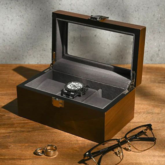 エスプリマ 3本用木製ボックス 窓あり ES5313WD【ポイント10倍】【送料無料】