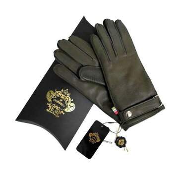 OROBIANCO オロビアンコ メンズ手袋 ORM-1404 Leather glove 羊革 ウール KHAKI サイズ:8(23cm) ギフト プレゼント クリスマス【ポイント10倍】【送料無料】【smtb-f】