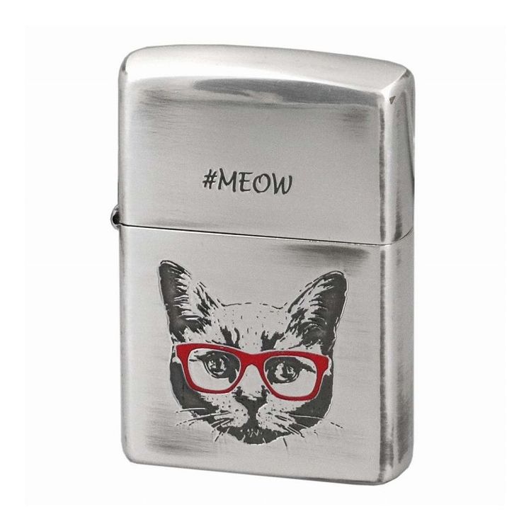 MEow oF a caT ZIPPO ジッポ オイルライター おしゃれ プレゼント 贈り物 ギフト お祝い【送料無料】