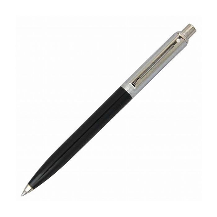 ●カラー ブラック●付属品 SHEAFFER(シェーファー)オリジナルBOX 保証書●サイズ 全長:129.77mm 最大径:9.7mm/12.27mm(クリップ含) 重さ:19g●ノック式●ボディ:プラスチック キャップ:真鍮 クロームメッキ仕上げ クリップ:カーボンスチール＋ニッケルメッキ仕上げ【送料について】北海道、沖縄、離島は送料を頂きます。