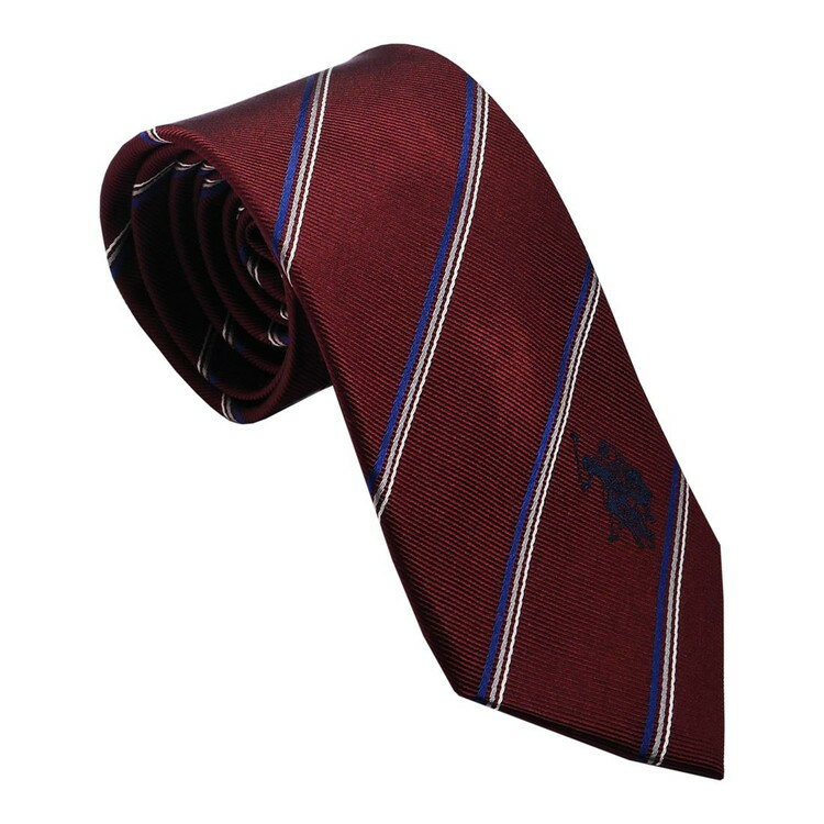U.S.PORO ネクタイ シルク100% USPA-81 WINE/NAVY(代引不可)【送料無料】