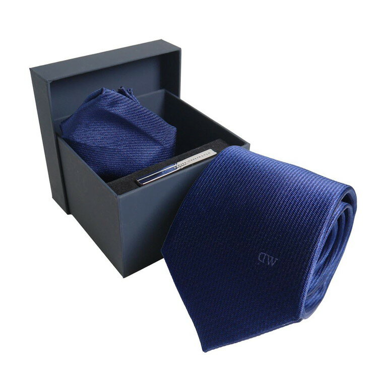 ダニエルウェリントン ネクタイ&タイバー&カフス 3点セットNAVY DW02800011(代引不可)【送料無料】
