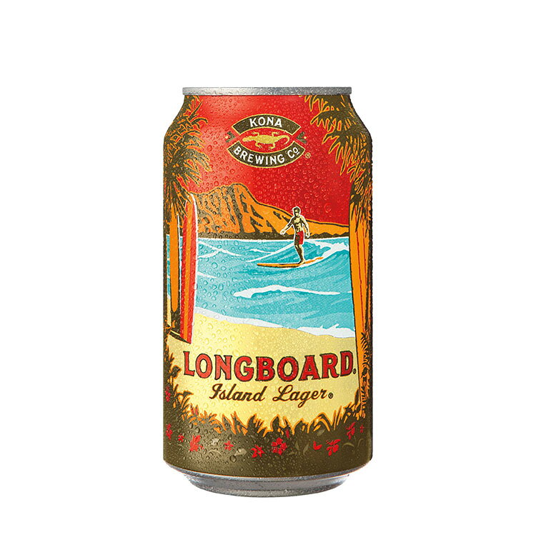 リコメン堂のコナビール ロングボード ラガー 355ml 缶 ケース販売 24本 1ケース まとめ売り まとめ買い アメリカ ハワイ ビール ハワイアンラガー Kona Beer【ポイント10倍】【送料無料】｜アングル3