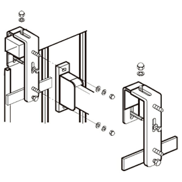 【商品詳細】用途:笠木への取り付け　取付可能ホスクリーン1本に対するパーツ必要数(HC型,HD型):1袋カラー:生地材質ステンレス、ゴム【送料について】北海道、沖縄、離島は送料を頂きます。
